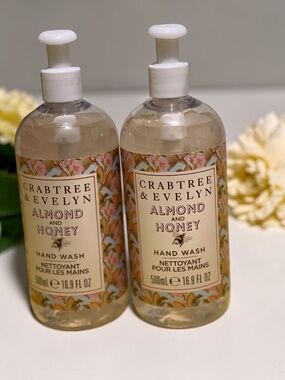 Crabtree & Evelyn Almond Honey Set 🍯 2 Pack Luxury Hand Wash
